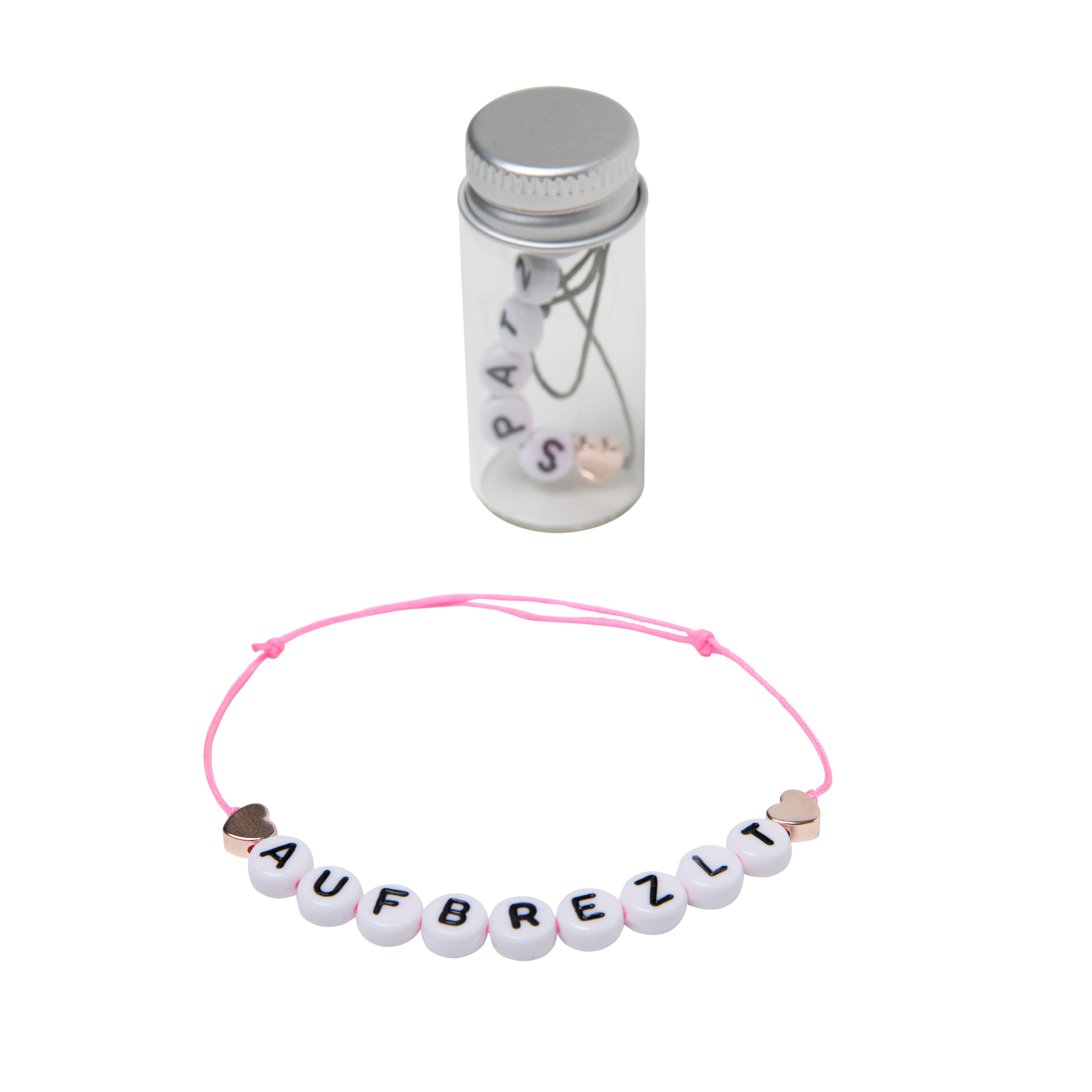Buchstabenarmband verschiedene Sprüche Obacht