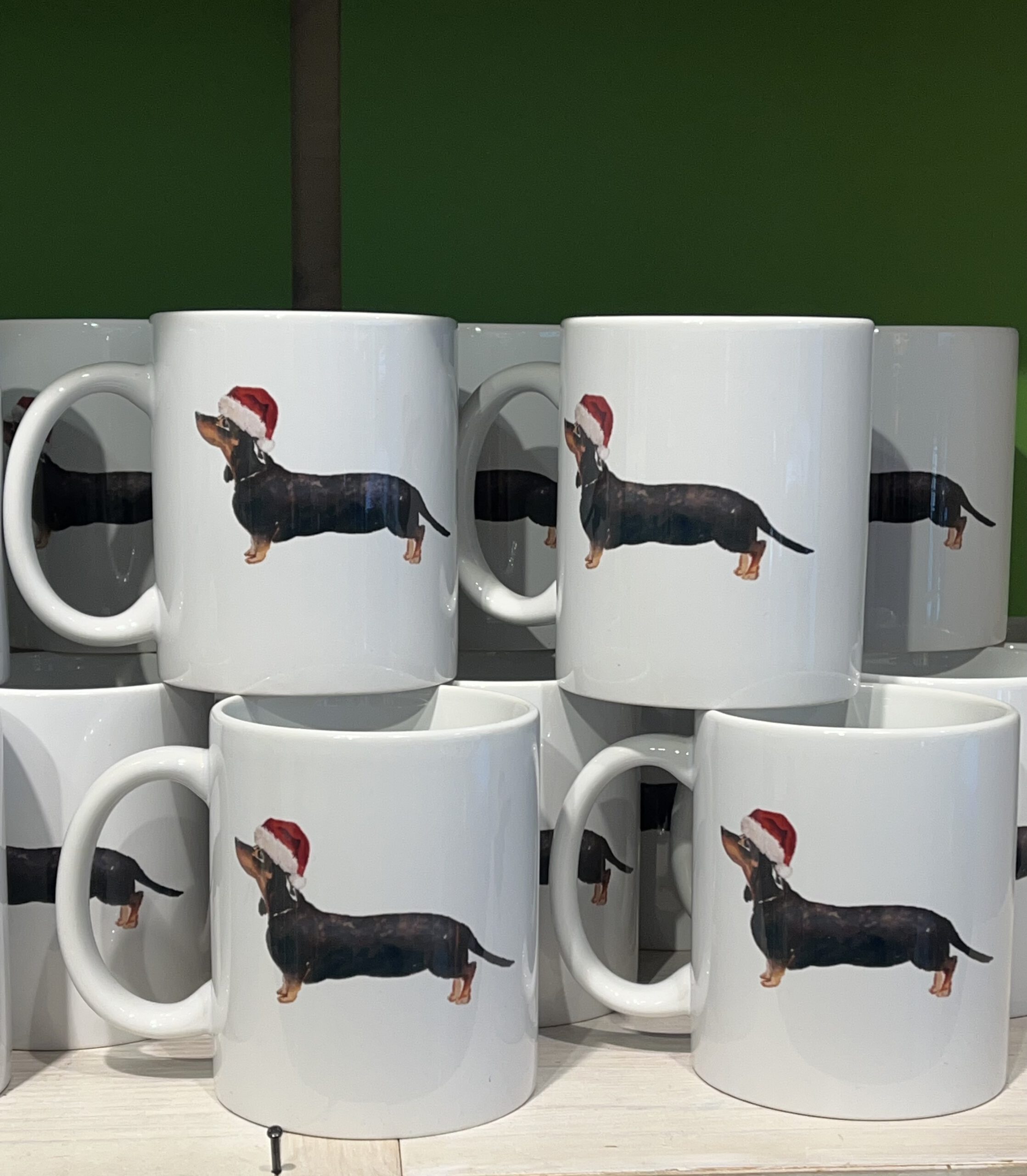 Kaffeehaferl Weihnachtsdackel - Obacht